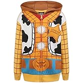 Disney Toy Story Woody or Buzz Lightyear Boys Zip Up Hoodie for Toddler and Little Kids