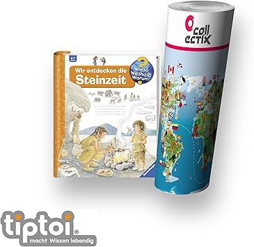 Wieso Weshalb Warum Ravensburger 4 7 Jahre Wir Entdecken Die Steinzeit Kinder Tier Weltkarte By Collectix Amazon De Spielzeug