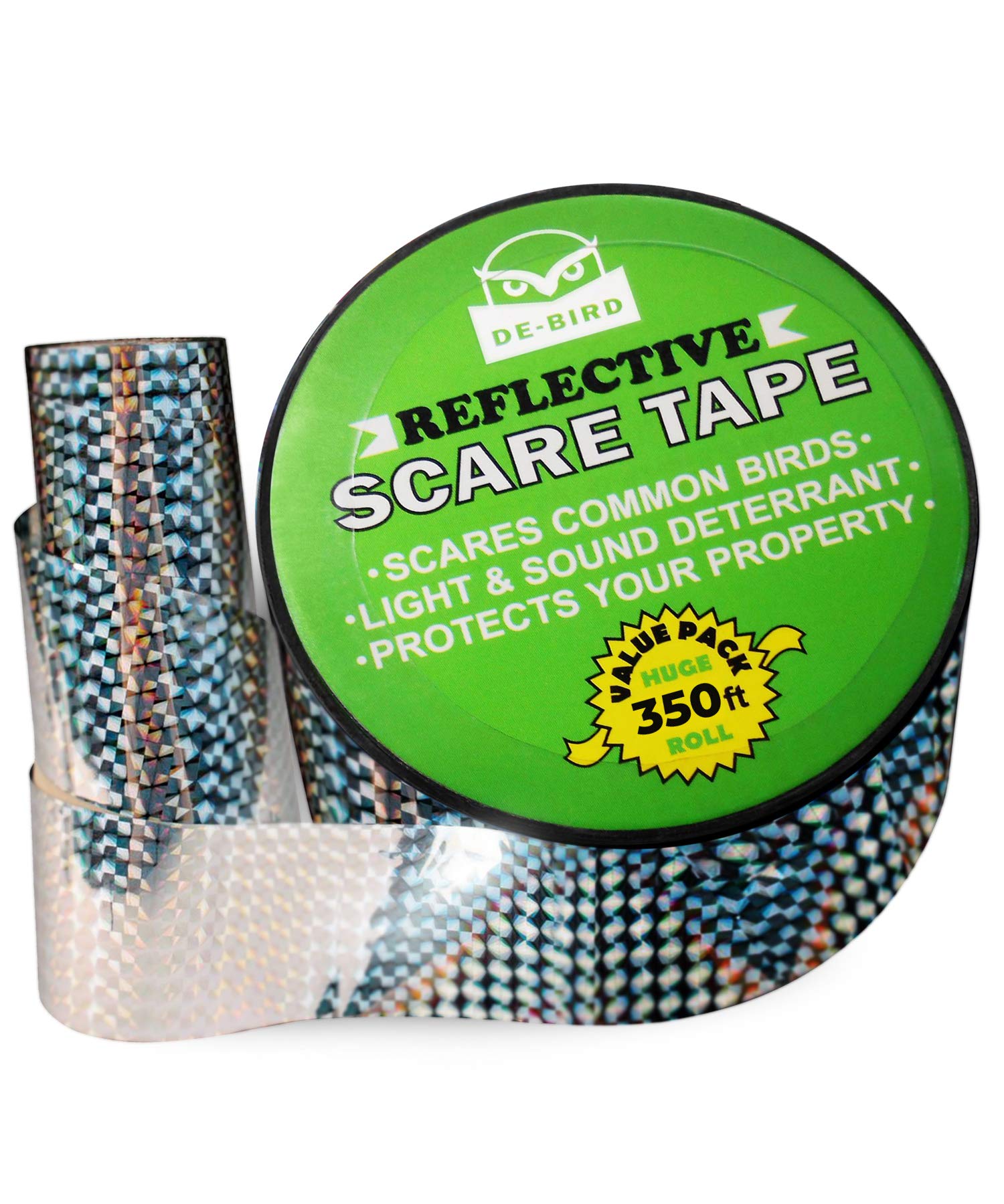 De-Bird: Scare Tape - Reflective Tape Outdoor to Keep Away Woodpecker