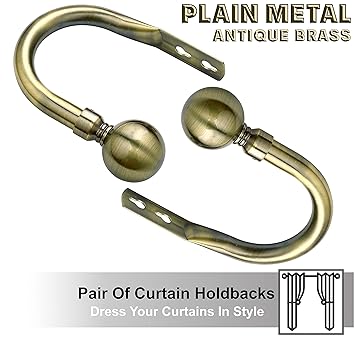 Viceroy Bedding Plain Metal Ball Pair Of Matching Holdback To