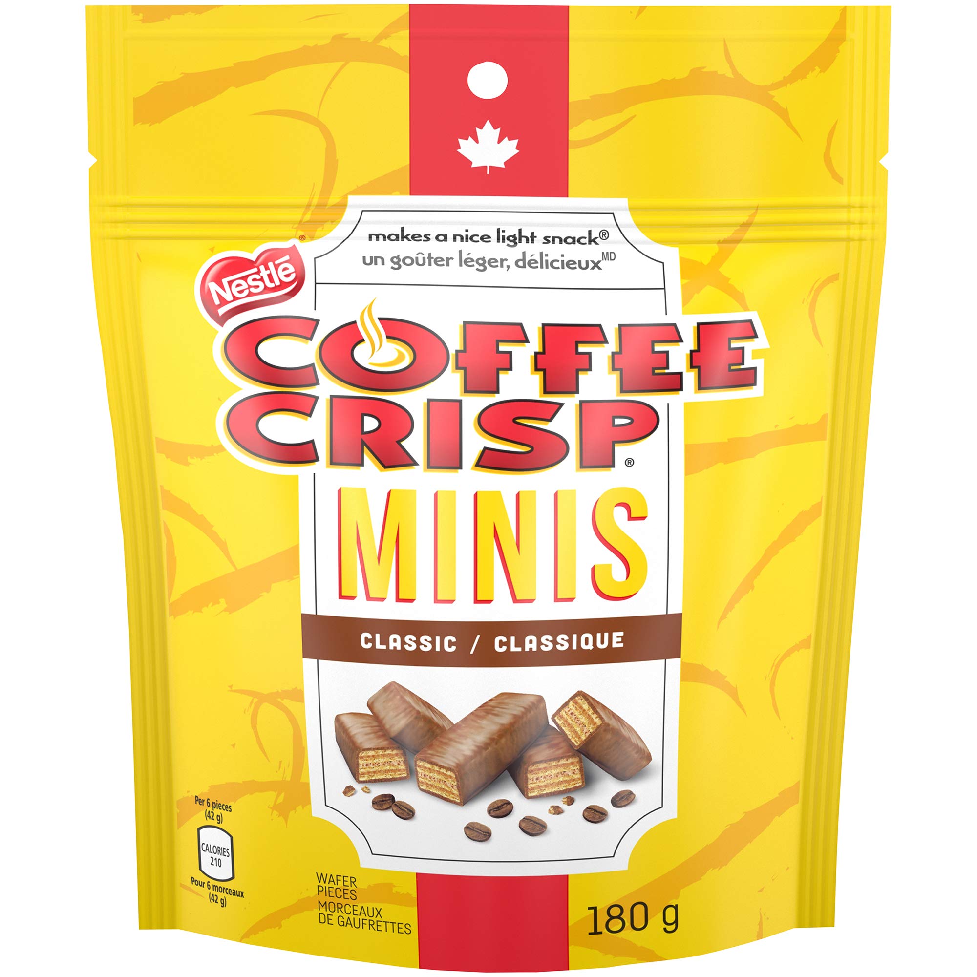 20 Snack Size Coffee Crisp (230g / 8.1oz) Made in Canada