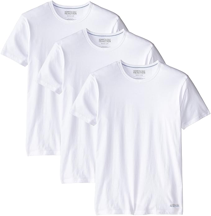 Kenneth Cole Reaction Men's 3pk Crew Tee, WHITE, M