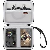 Canboc Carrying Case for G350/ RG40XXV/ RG406V/ RG405V Retro Handheld Game Console, RG40XXV Video Gaming Console Storage Box, Mesh Pocket fits Cable, SD Card, Black (Case Only)