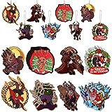 24 Pieces Christmas Krampus Wooden Hanging