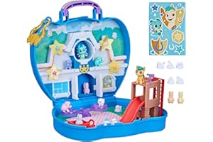 My Little Pony Mini World Magic Compact Creation Critter Corner Toy, Buildable Playset with Hitch Trailblazer Pony for Kids Ages 5 and Up