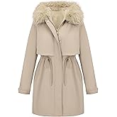 RISISSIDA Women Winter Parka Puffy Coat for Deep Cold,Thicken Puffer Jacket with Long Fur Collar Hooded,Warm Bubble Overcoat