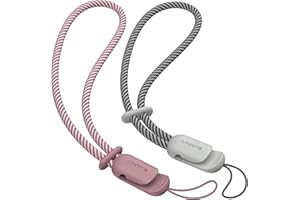 SURPHY 2 Pack Adjustable Lanyard Wrist Strap Compatible with Airpods, phone case, USB flash drives, Cameras and More, Phone Strap, Phone Lanyard, Lilac Purple & Gray