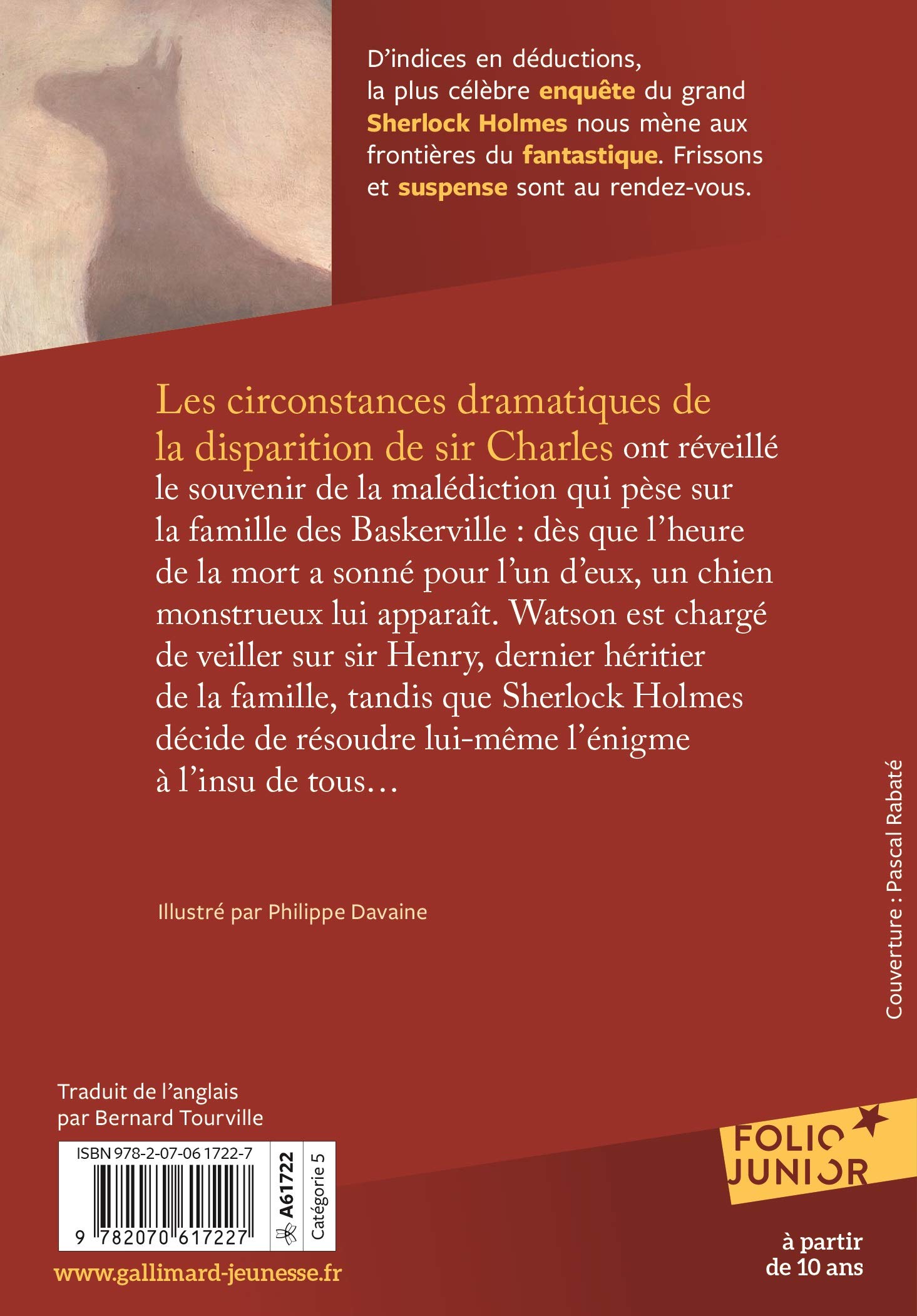 Amazon Fr Le Chien Des Baskerville Folio Junior A Partir De 10 Ans Doyle Arthur Conan Davaine Philippe Tourville Bernard Livres