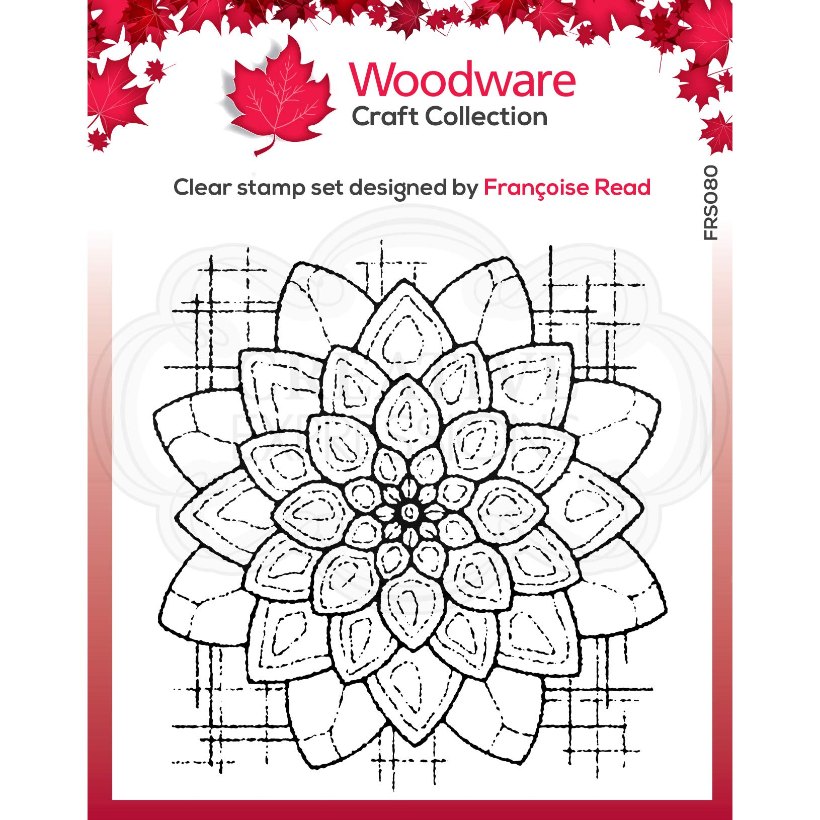 Woodware Francoise Collection-Clear Magic-Blossom Stamp Set, 4 x 4 inches Transparent