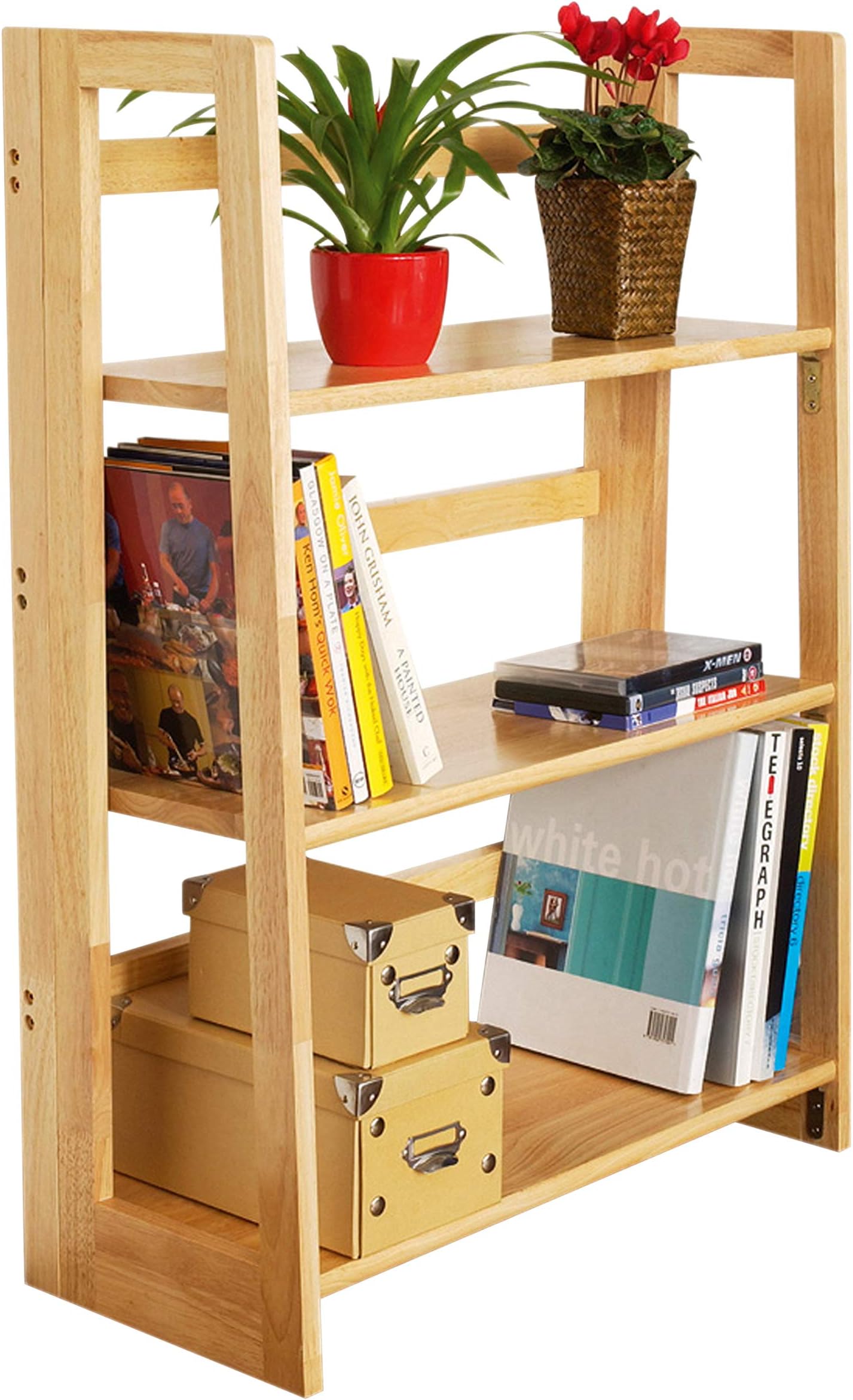 Natural Origins Large 3 Tier Book Shelves Folding by Premeir