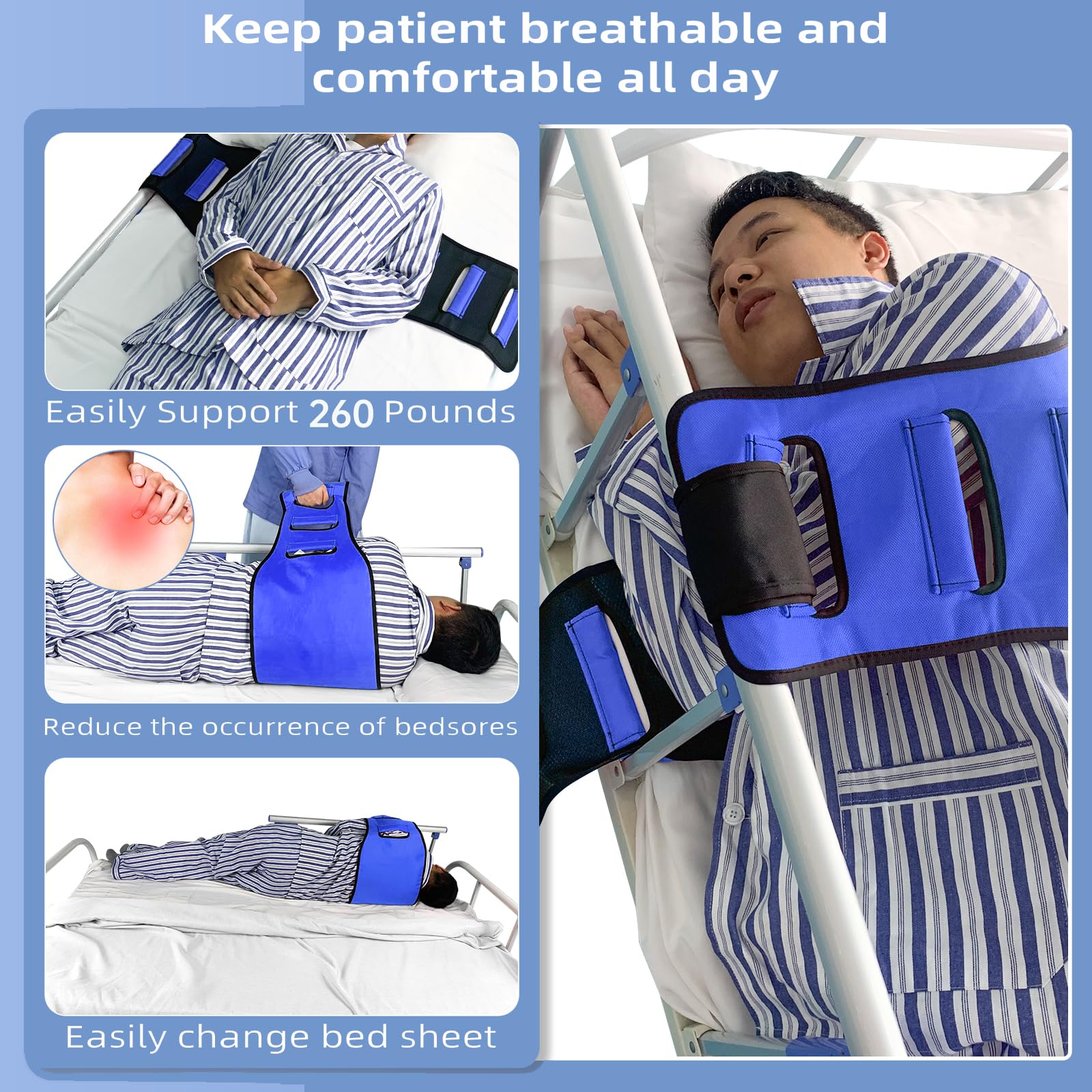 Transfer Sling, Lift Assist Gait Belts for Seniors, Transfer Belt for Elderly and Disabled, Bed Assist Mobility Belt for Patient Care