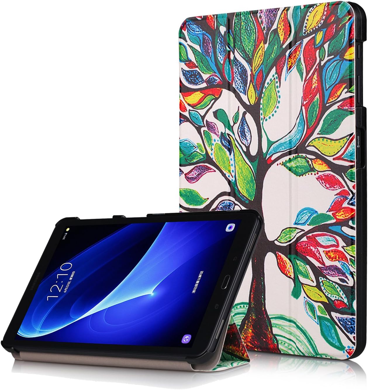 ATNG Samsung Galaxy Tab A 10.1 Case,Ultra Slim Folding Stand Protective Case Cover Skin with Auto Wake/Sleep for Samsung Galaxy Tab A SM-T580N/SM-T585N 10.1-inch 2016 Tablet(Tree)
