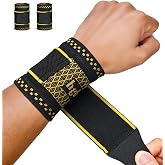 Copper Infused Compression Wrist Support Brace with Adjustable Wrap, Small | 2-Pack, Men &amp; Women, Carpal Tunnel Relief, Tendonitis &amp; Arthritis, Sports Support, Breathable Sleeve