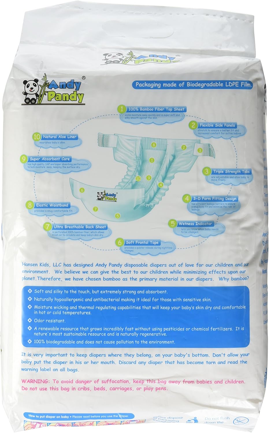 andy pandy biodegradable bamboo disposable diapers