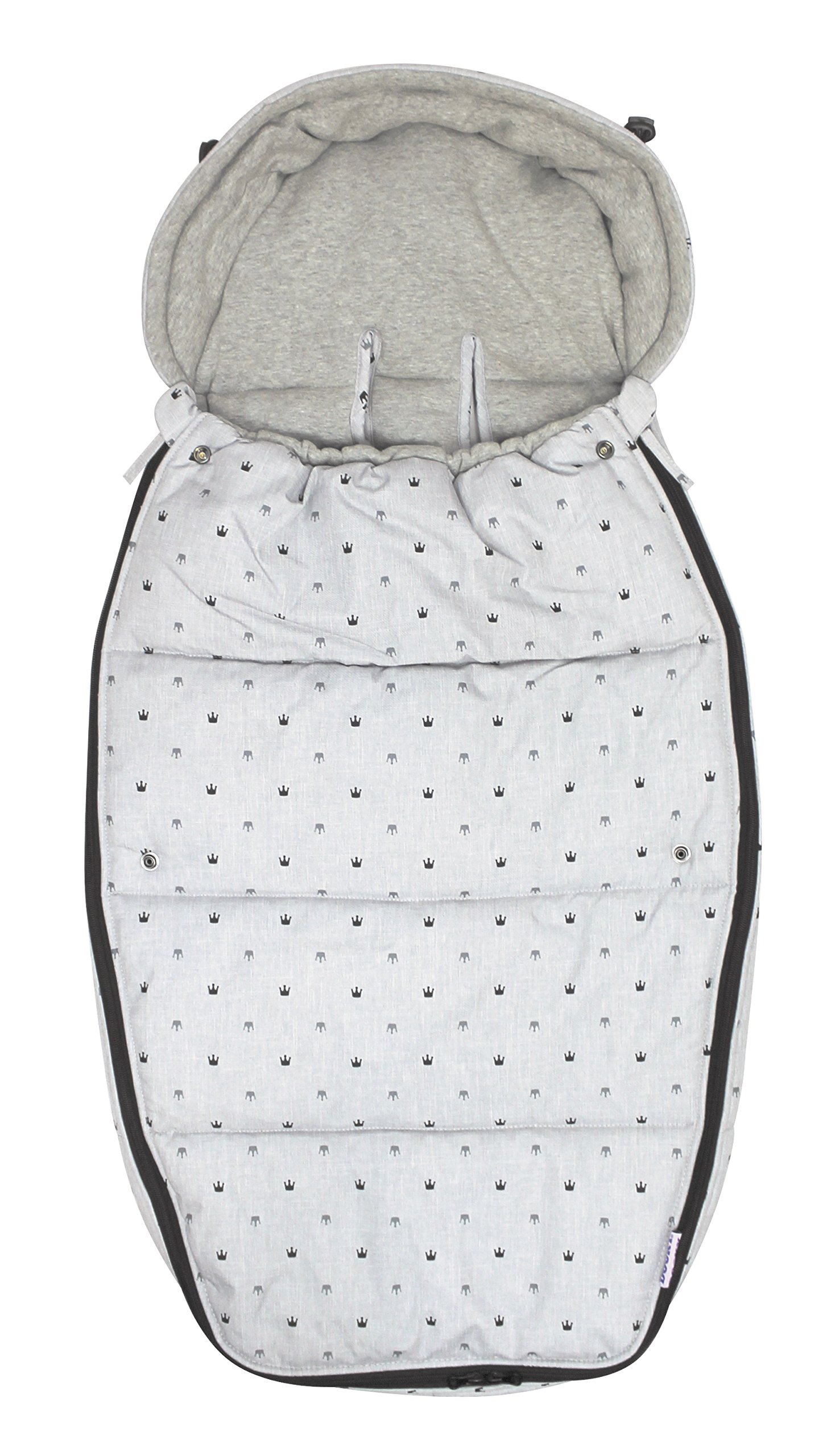 The Original Dooky 126947 Stroller Bag, Grey Crowns/Light Grey Crowns