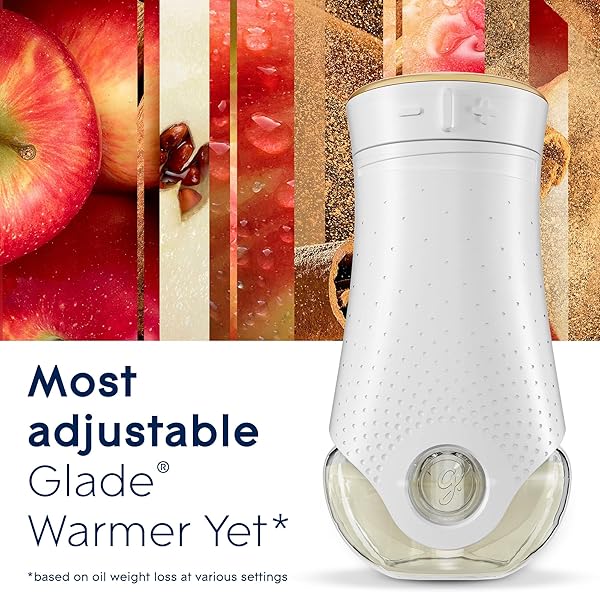 GLADE PLUGINS REFILLS AIR FRESHENER, SCENTED AND ESSENTIAL OILS FOR HOME AND BATHROOM, AUTUMN SPICED APPLE, LIMITED EDITION SCENT, 3.35 FL OZ, 5 COUNT