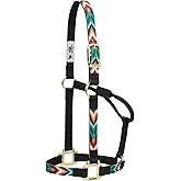 Weaver Leather Chevron Non-Adjustable Nylon Horse Halter, Average, Black/Multi