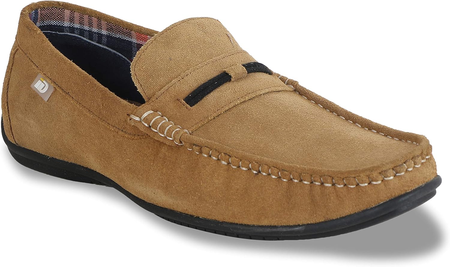 ID Men's Genuine Leather Loafers (Camel) Loafers & SlipOns