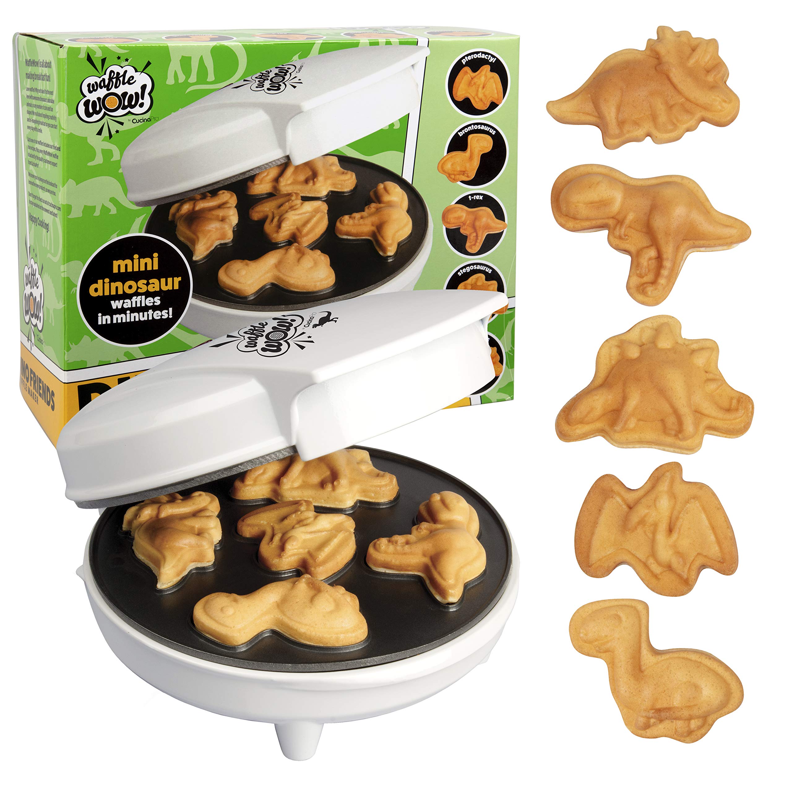 Buy Dinosaur Mini Waffle Maker 5 Different Shaped Dinos in Minutes