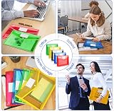 Vicloon A4 Plastic Wallets 5 Pack with Snap Closure Card Slot Transparent view 7