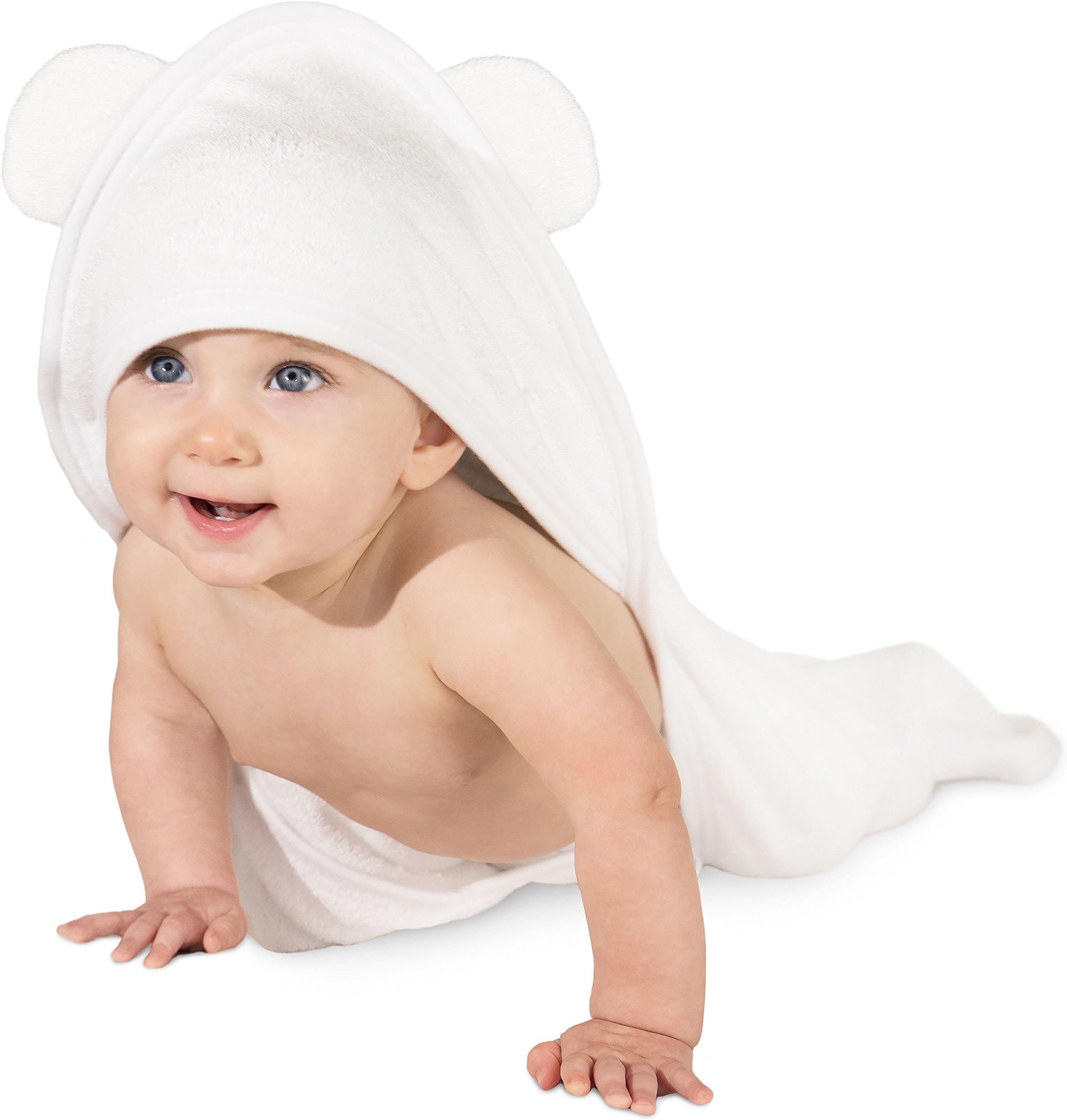 Bamboo Hooded Baby Towel: Ultra Soft Hypoallergenic Infant Boy & Girl Bath Towel