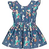 Disney Floral Chambray Skater Dress Newborn to Big Kid Sizes (0-3 Months - 14-16)
