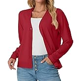 GRECERELLE Womens Lightweight Open Front Cardigan Long Sleeve V Neck Button Down Casual Knit Sweater