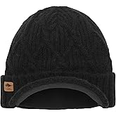 Coal Headwear Yukon Brim Beanie Hat - Bill Visor, Rib Knit, Warm, Hat for Men and Women - Winter Outdoor Casual