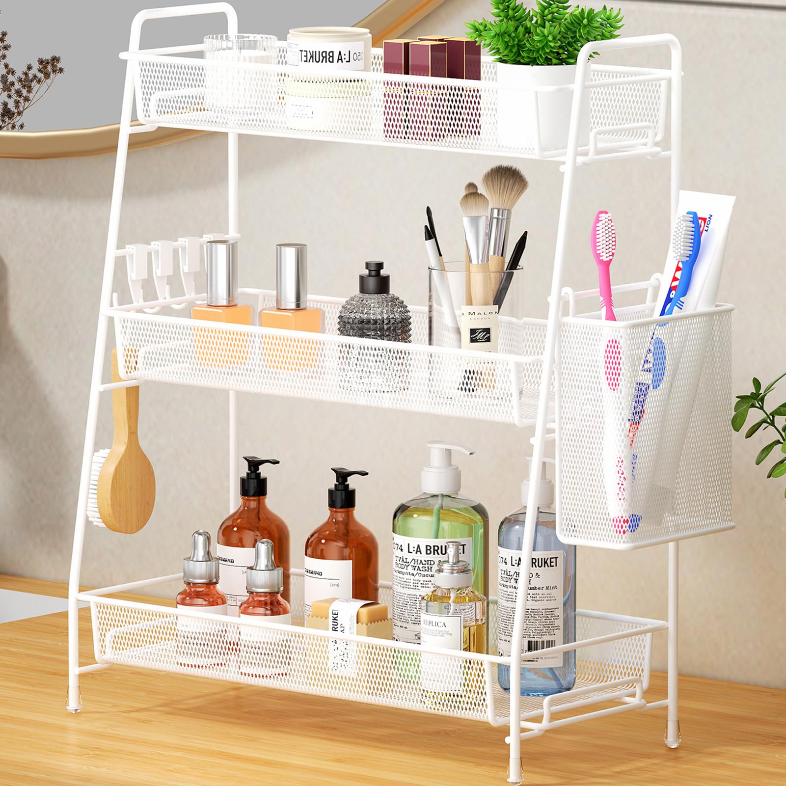 VITVITI 3-Tier Bathroom Organizer Countertop, Metal Wire Mesh Bathroom ...