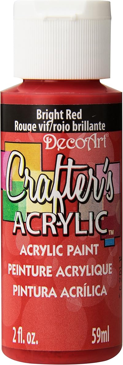 DecoArt Crafter's Acrylic Bright Red 59 ml - Crafts Paint