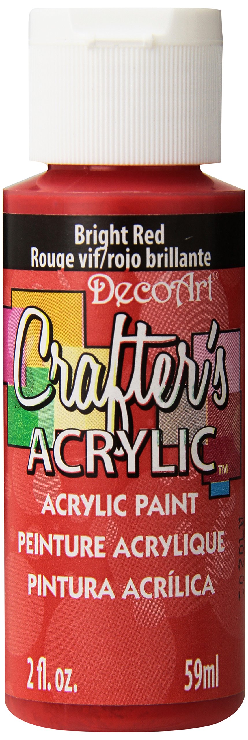 DecoArt 59 ml Crafters Acrylic, Bright Red