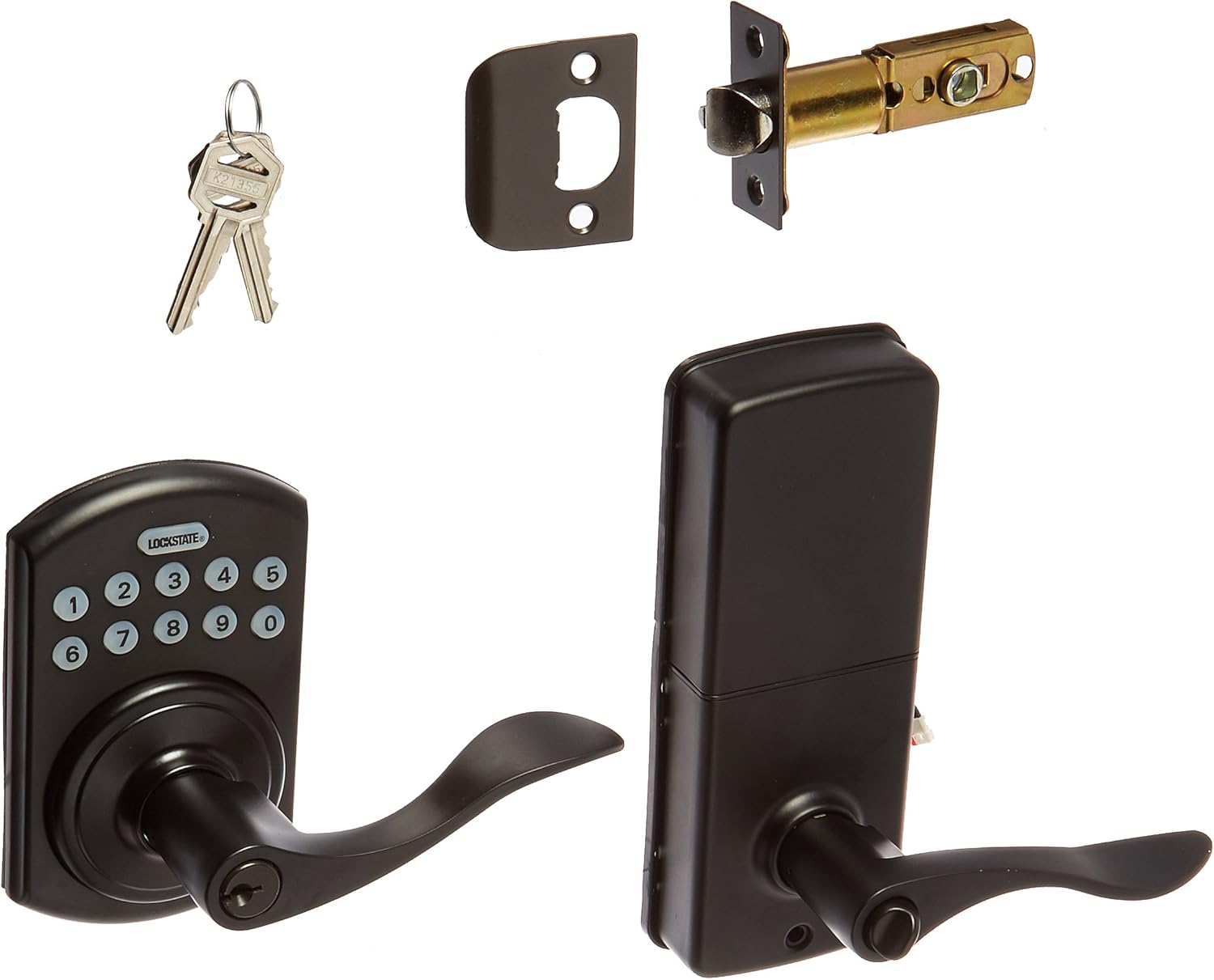 LockState RemoteLock 5i WiFi Electronic Lever Door Lock Rubbed Bronze