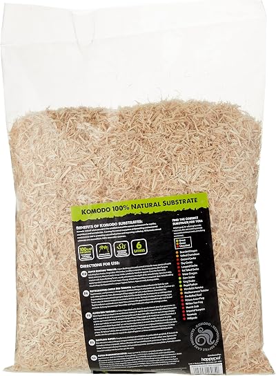 Komodo Aspen Bed Terrain 6 Litre – Natural Snake Bedding Substrate