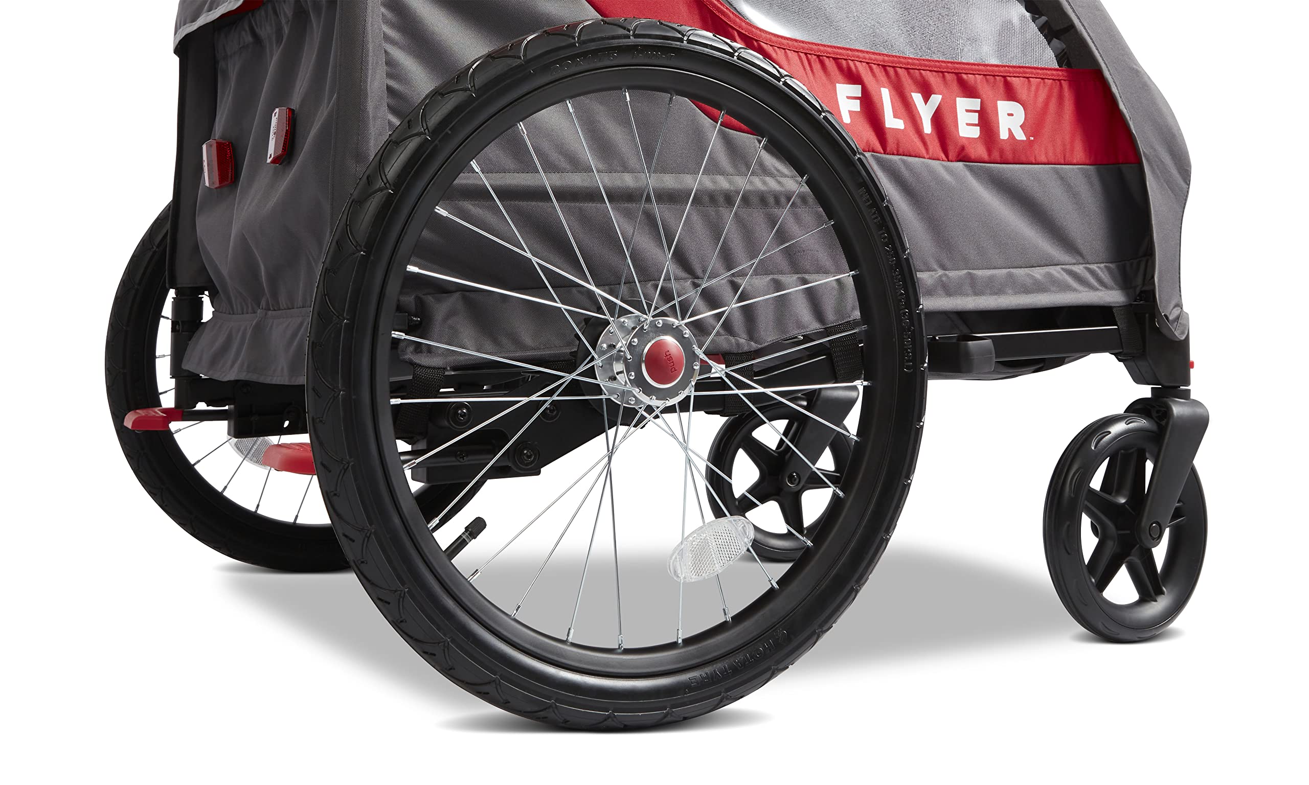Flyer? Duoflex 2 in 1 Bike Trailer and Double Stroller for Toddlers, 1+ Years