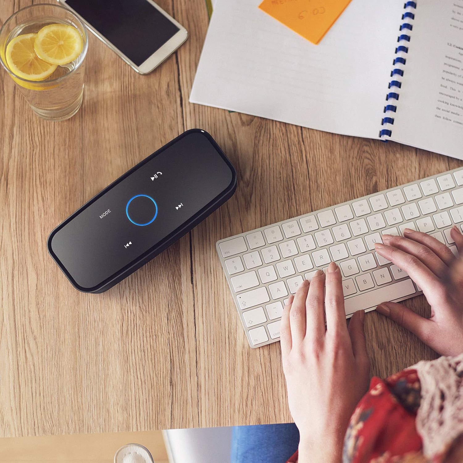 DOSS SoundBox Touch Portable Wireless Bluetooth Speakers with 12W HD Sound and Bass, 20H Playtime, Handsfree, Speakers for Home, Outdoor, Travel-Black: Electronics