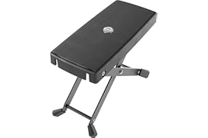K&M Konig & Meyer 14670.014.55 Footrest | 6 Height Positions Sturdy Non-Skid Rubber Foot Pad for Classical, Acoustic, Electri