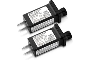 MOUKEREN 2 Pieces LED Transformer Replacement Class 2 Power Supply for Christmas String Light Inflatable Decorations LED Controller IP44 Waterproof Low Voltage Transformer US Power Adapter (30V9W 0.3A)