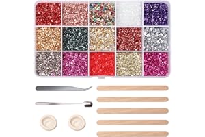 SONGIN Crushed Glass Craft Glitter Fine for Resin Art, Small Broken Glass Pieces Irregular Metallic Crystal Chips Chunky Flakes Sequins for Nail Arts DIY Vase Filler Epoxy Jewelry Making Decoration