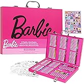 Barbie Colored Pencils Art Supplies Kids Set 130+ Pcs Coloring Markers Girls Drawing Pencils Supplies Travel Case with Crayons Felt Tips Arts and Crafts for Kids 4-12