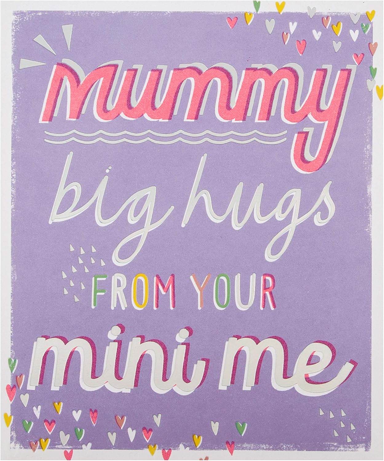 Hallmark Mother's Day Card for Mummy from Your Mini-Me - Contemporary Text Based Design, Multicoloured, 16.2cm x 13.5cm - Image 3