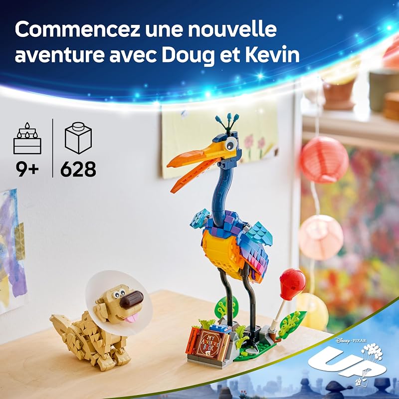 ǀ Disney et Pixar Kevin et Doug - Jouets - Chien Golden Retriever & Oiseau Exotique - Idée de Décoration de Chambre d'enfant DIY - Cadeau d'anniversaire Fille 9 Ans ou Fans du Film Là-Haut 43290 — photo 3 sur 8