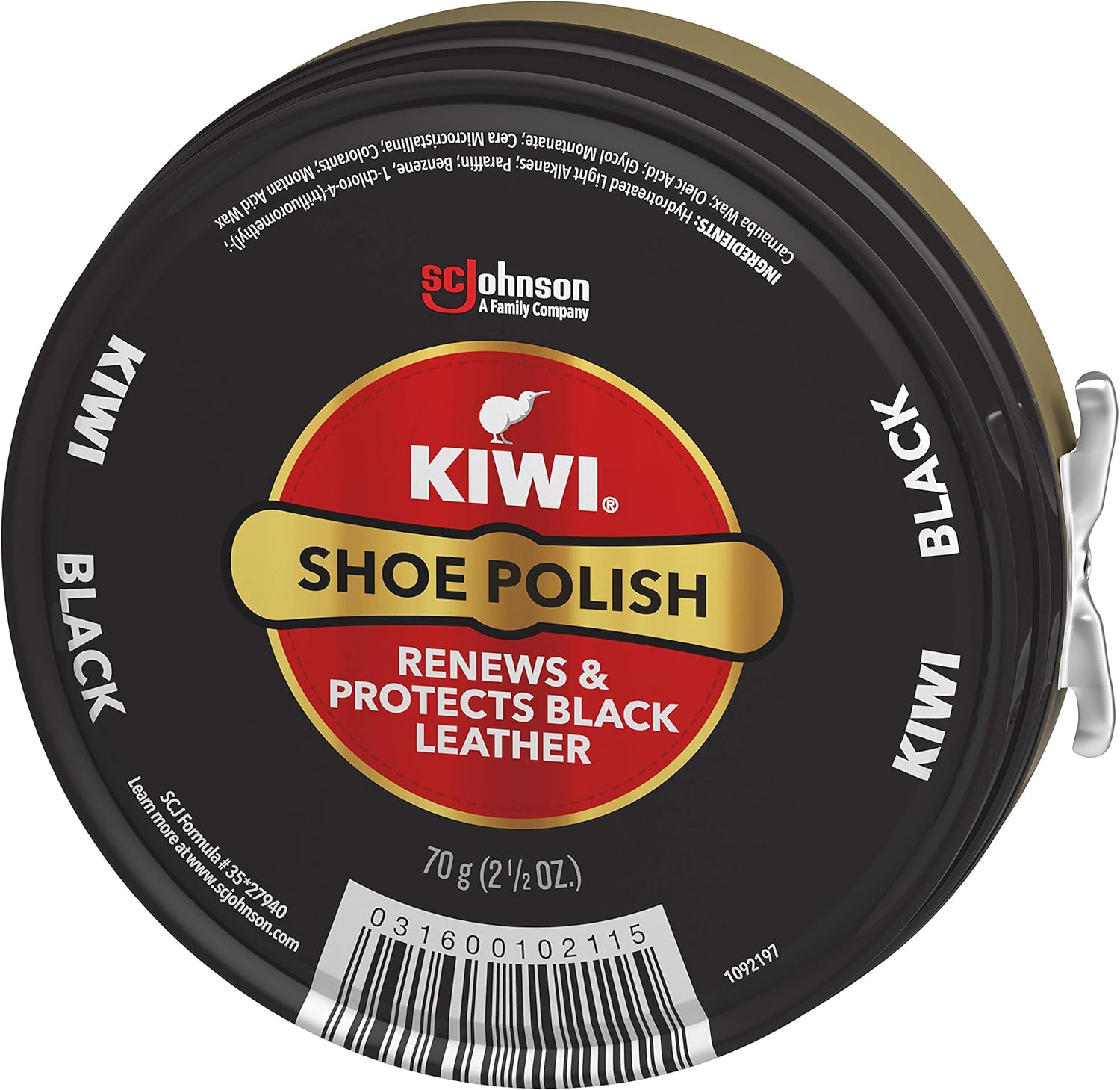 KIWI Shoe Polish, Black, 1 Metal Tin, 2.5 oz: Health & Personal Care
