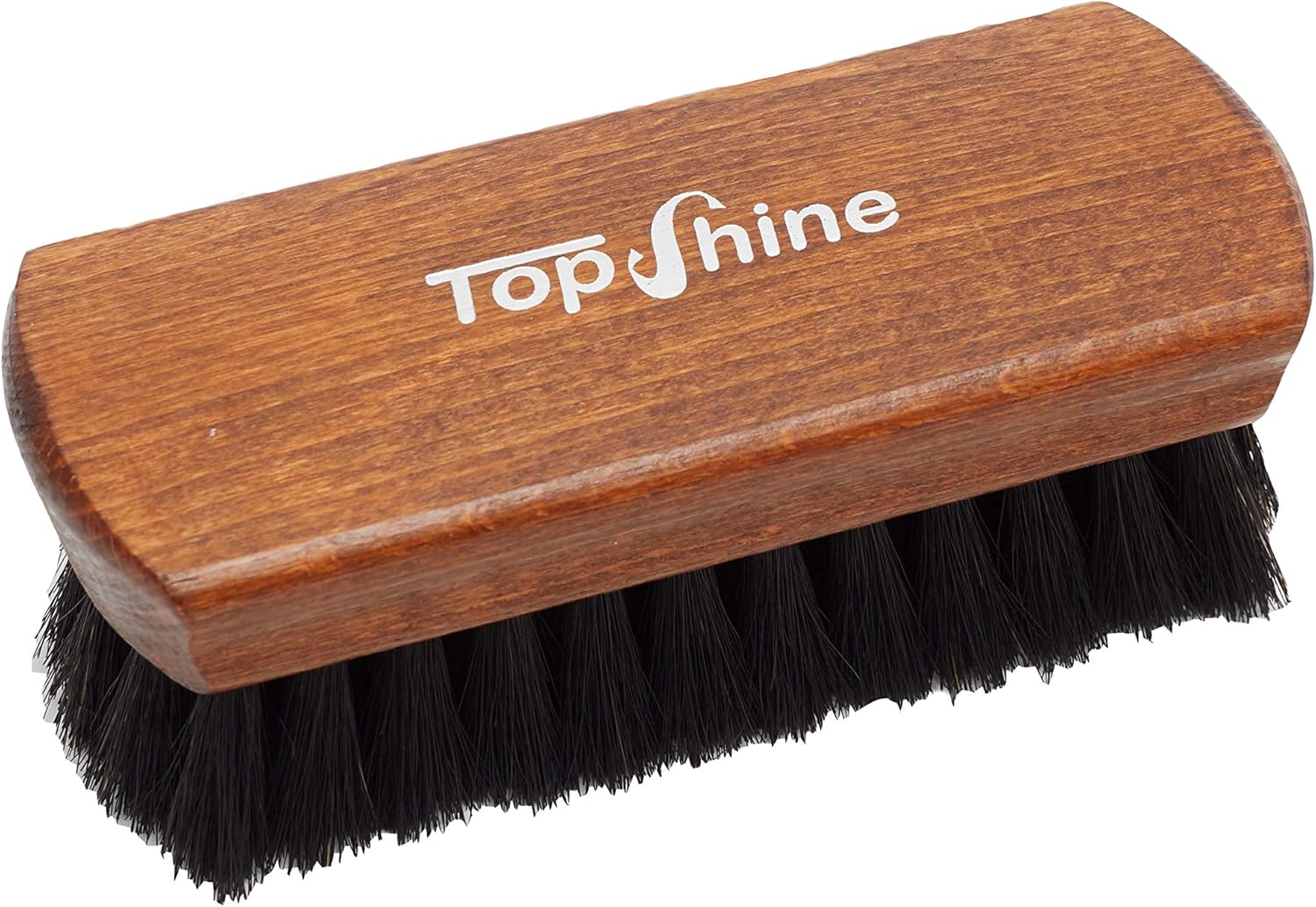 TopShine Professional Shoe Brushes 100 Horsehair Brush For Leather Shoes Handcrafted Shoe