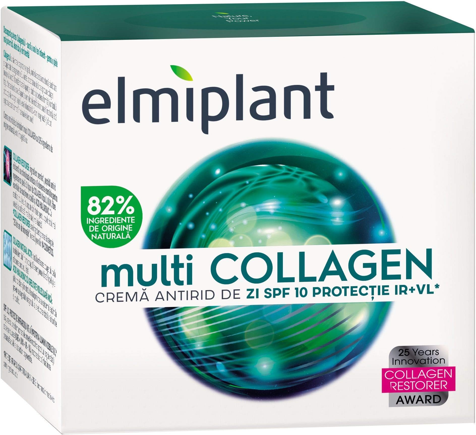 Anti-wrinkle cream SPF 10 Multi Collagen, 50 ml, Elmiplant