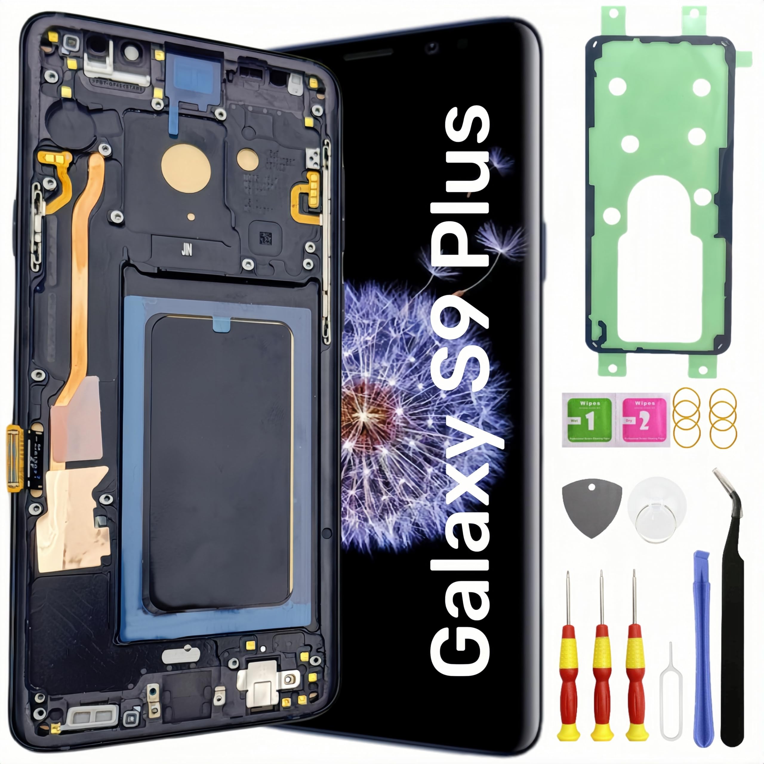 Photo 1 of TFT Galaxy S9 Plus Screen Replacement for Samsung Galaxy S9+ LCD Screen Touch Digitizer Display Pantalla with Frame Tool kit SM-G965U G965F Black