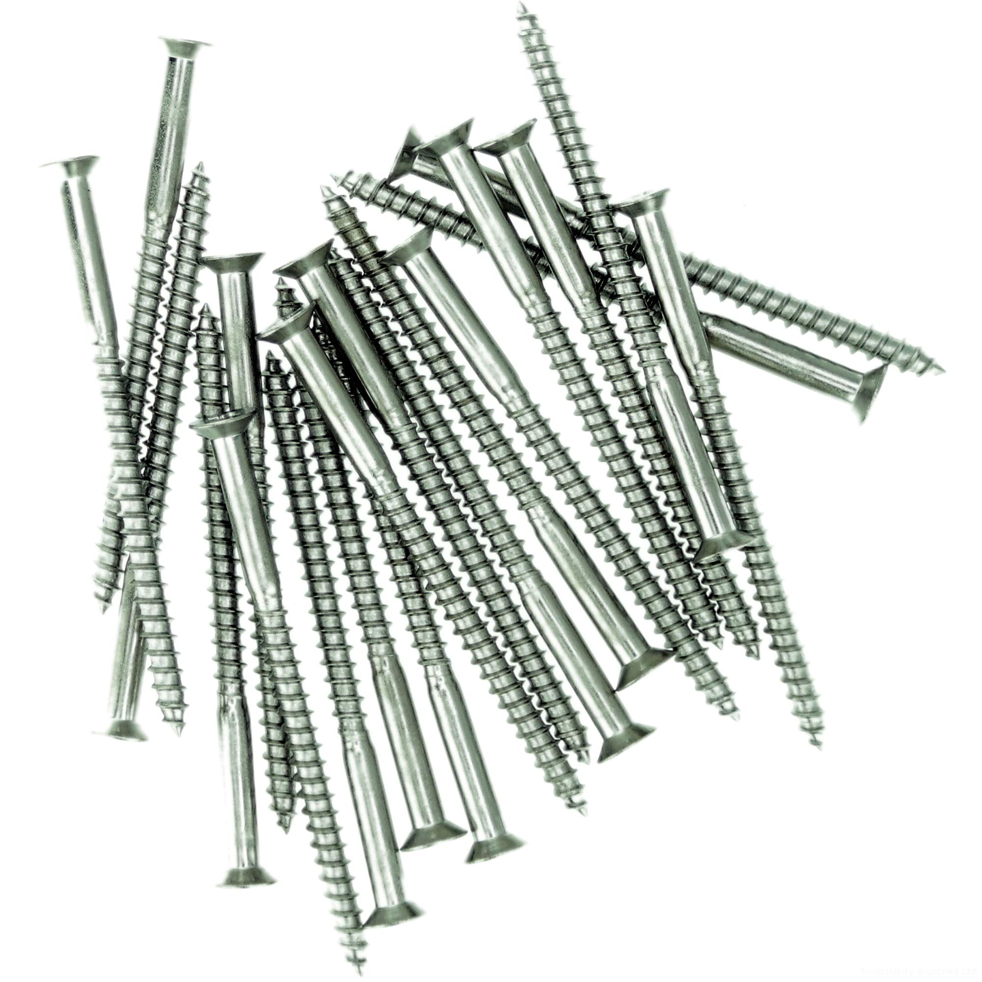 No.8 x 1.38 (4.0mm x 35mm) Pozi Countersunk Wood Screw - Stainless Steel (A2) (Pack of 20)