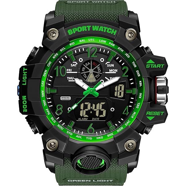 Montre Sport Militaire Homme – Numérique, Étanche, Chronographe, Alarme, Rétroéclairage LED – Style Aventure Extérieur