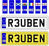 Paradise Print 2x Kids Number Plates Self Adhesive 140x35mm view 6