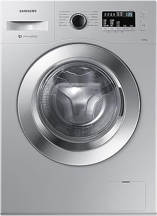 Samsung 6 kg Fully-Automatic Front Loading Washing Machine (WW60M226K0S/TL, Silver)