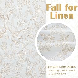 jinchan Sheer Valance for Window Floral Valance